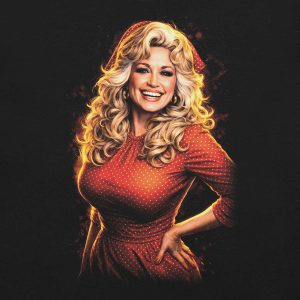 T-shirt Dolly Parton, jeune noir