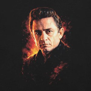 T-Shirt Johnny Cash en couleur Noir