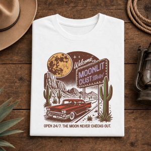 T-Shirt Moonlit Dust Motel avec voiture américaine